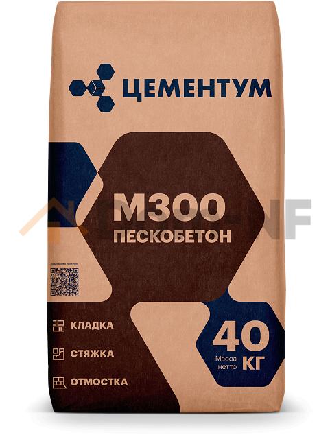 Сухая смесь (Пескобетон) М-300 ЦЕМЕНТУМ, 40кг.