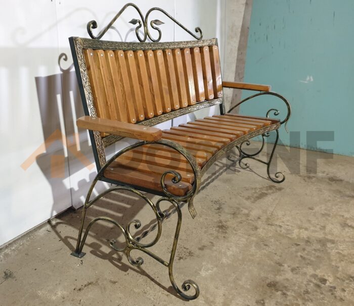 Скамейка садовая арочная, кованая 1.6 м. (ск006)